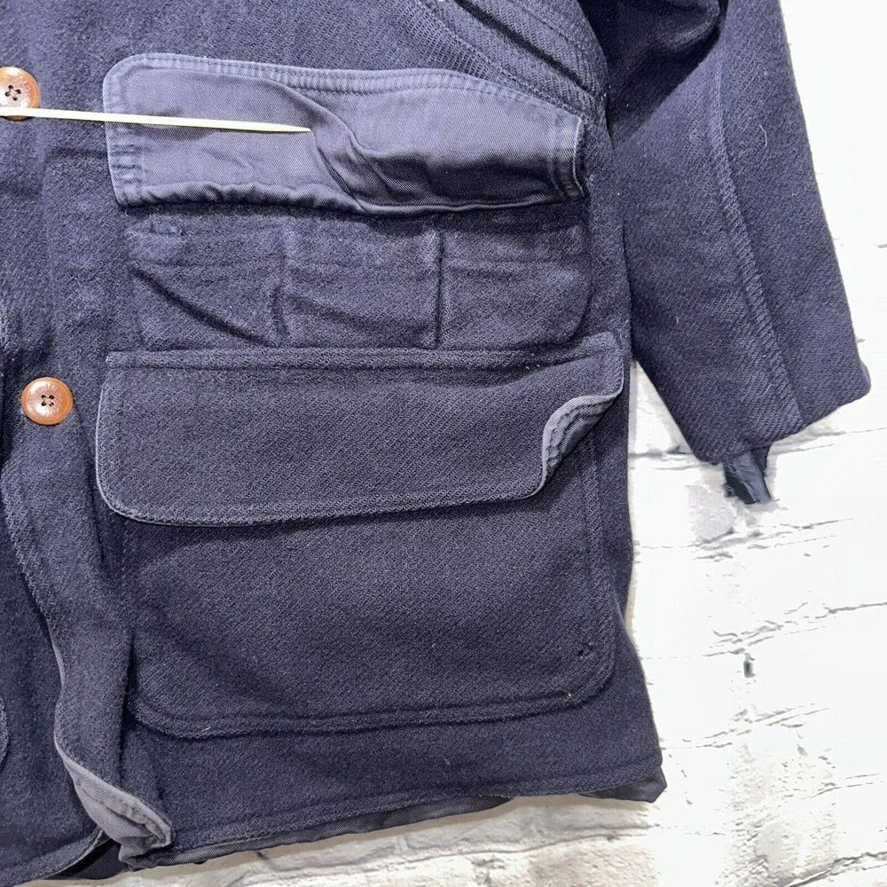 Polo Ralph Lauren Jacket Adult Medium Blue Mens Wool Pockets Casual - Picture 8 of 16